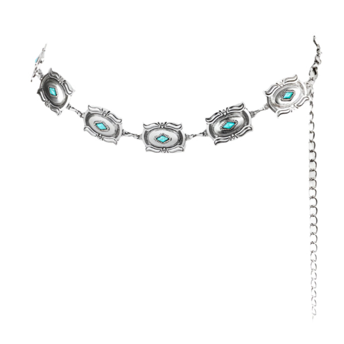Rectangle Concho Chain Belt