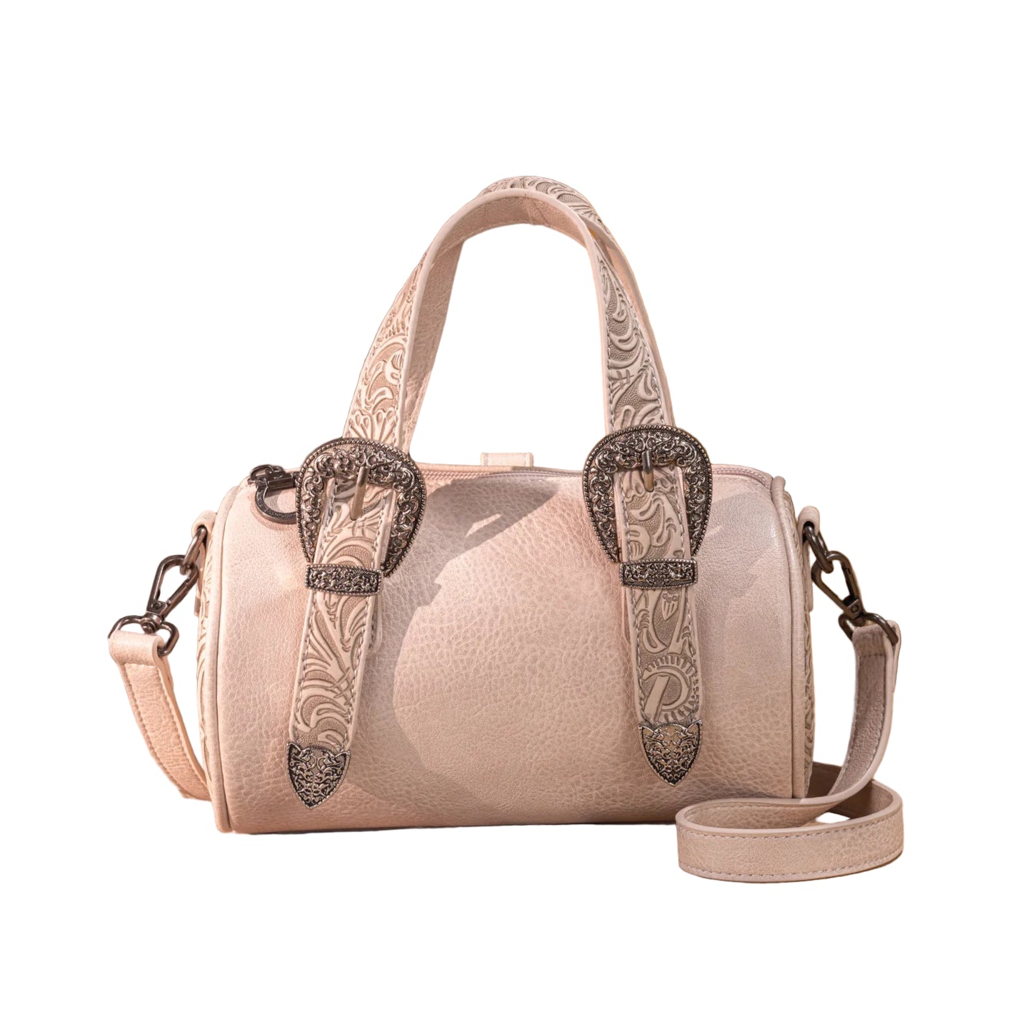 Western Tooled Bag - Beige