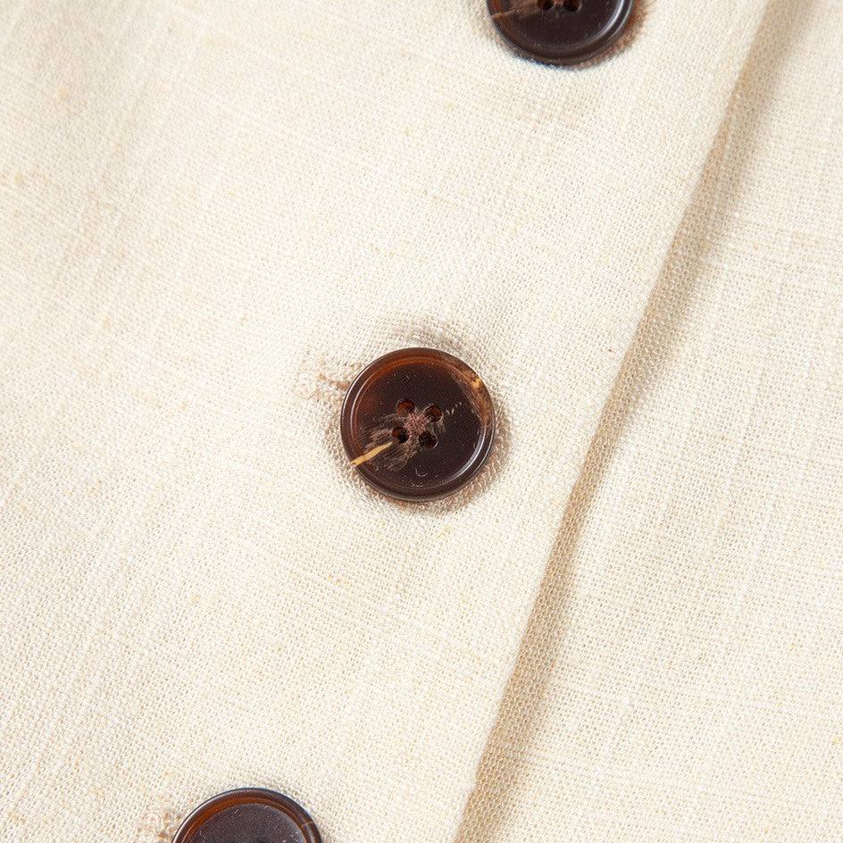 Buttoned V Neck Vest