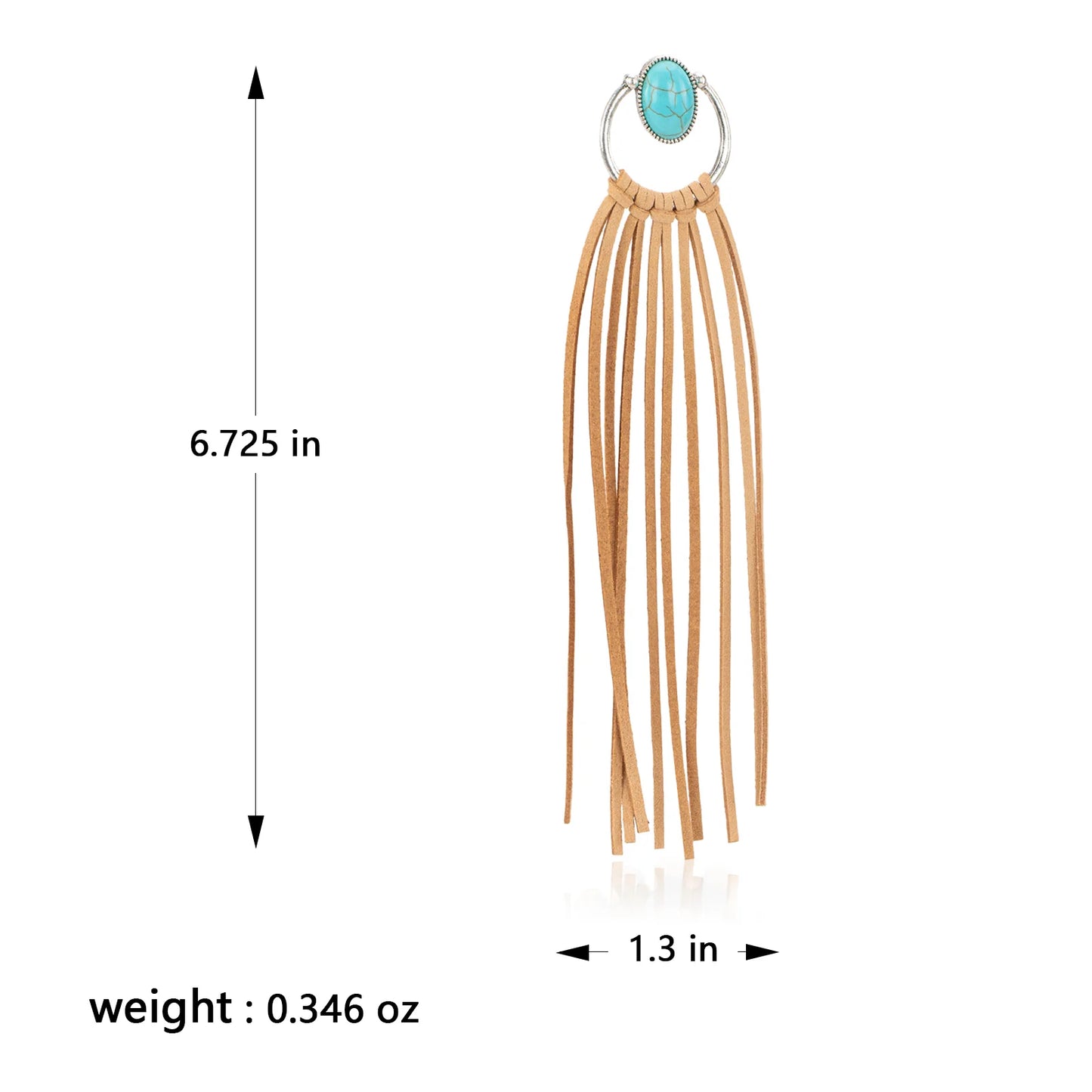 Bohemian Hoop Earrings - Turquoise