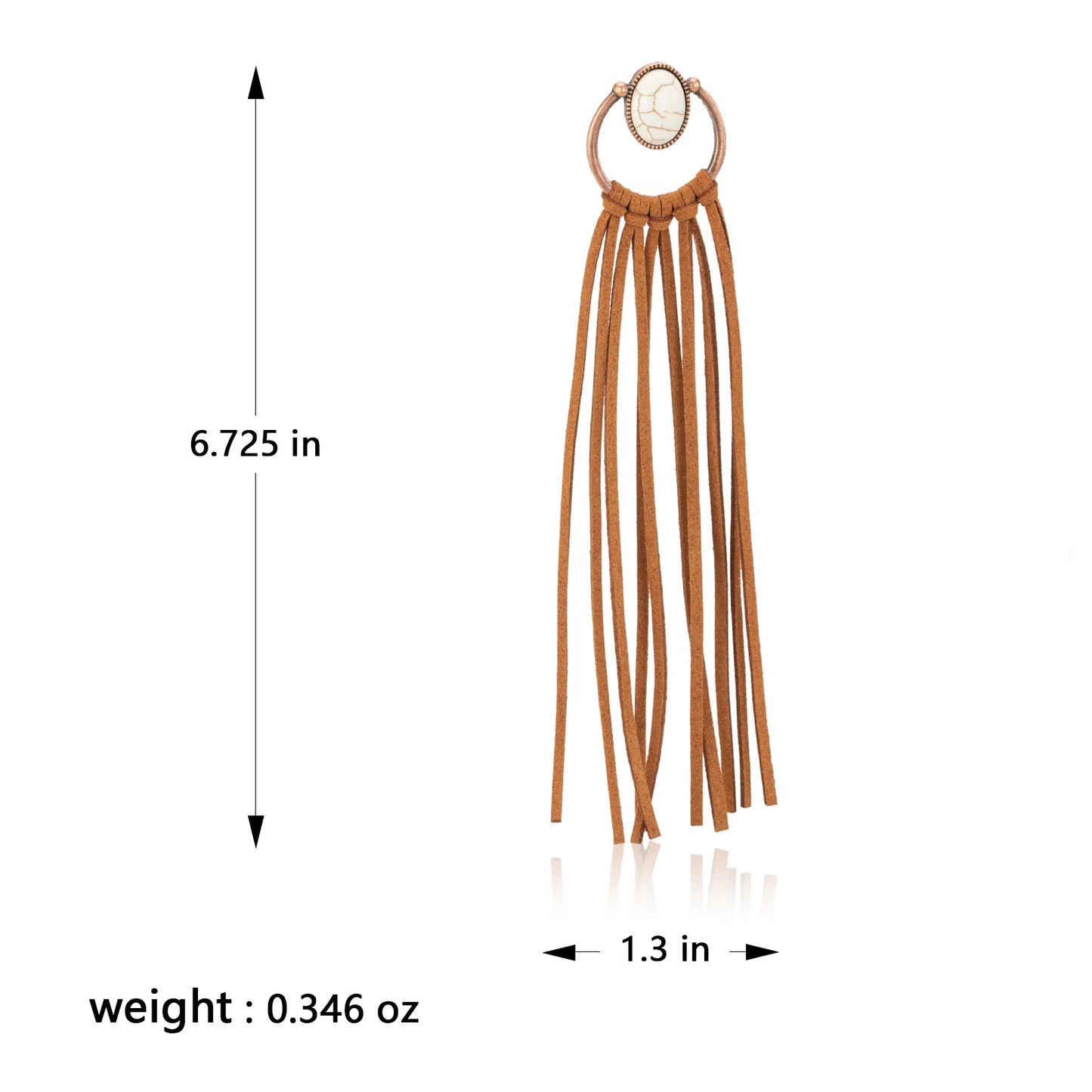 Bohemian Hoop Earrings - White