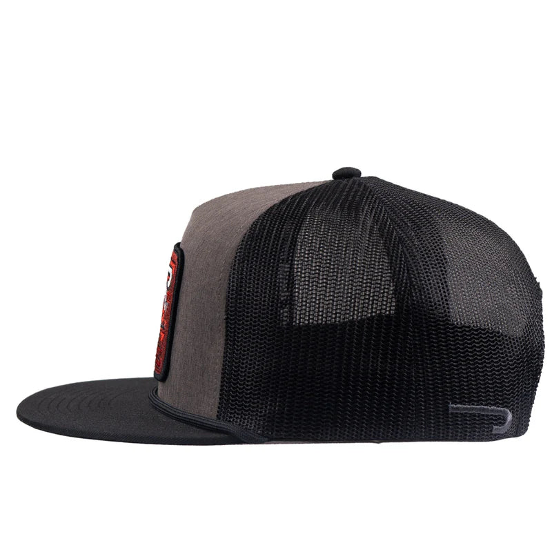 Charcoal Grey & Black Red Cowpoke Hat