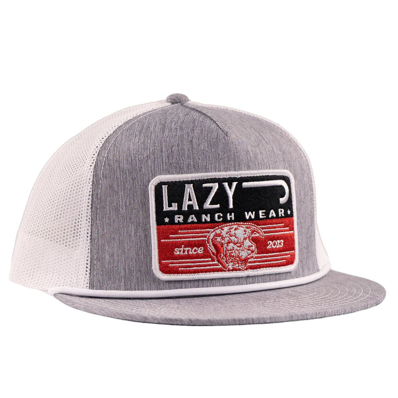 Heather Grey & White Red Producer Hat