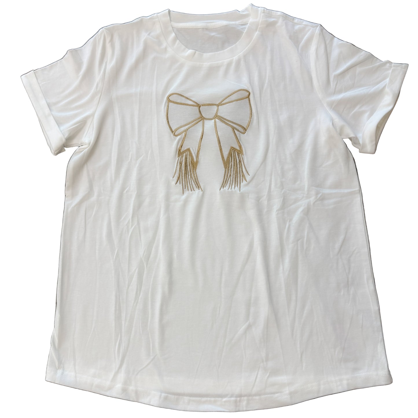 Embroidered Bow T-shirt