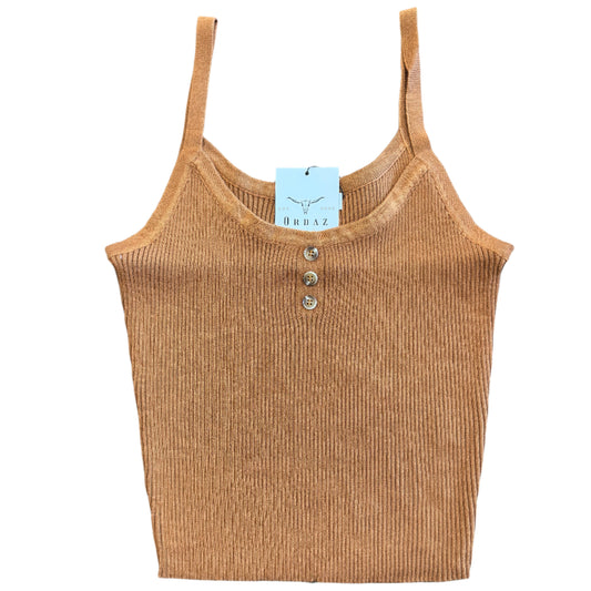 SALE - Copper Button Knit Top