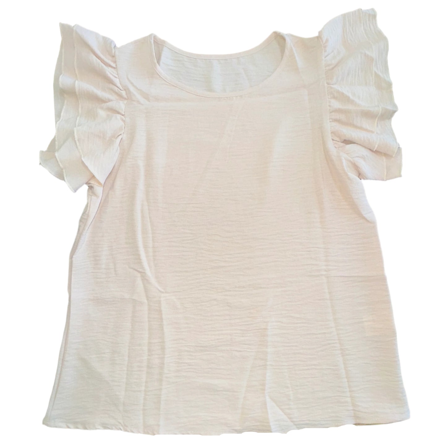 Beige Ruffled Blouse