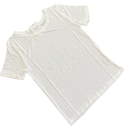 White Ribbed Top