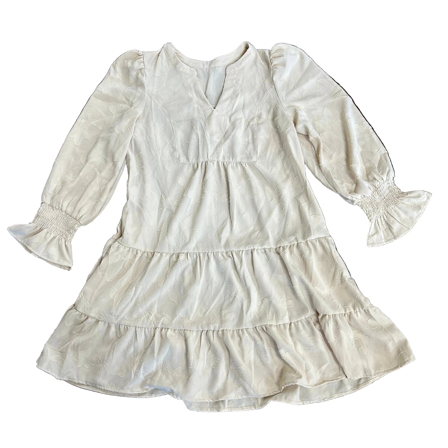 Jacquard Tiered Mini Dress