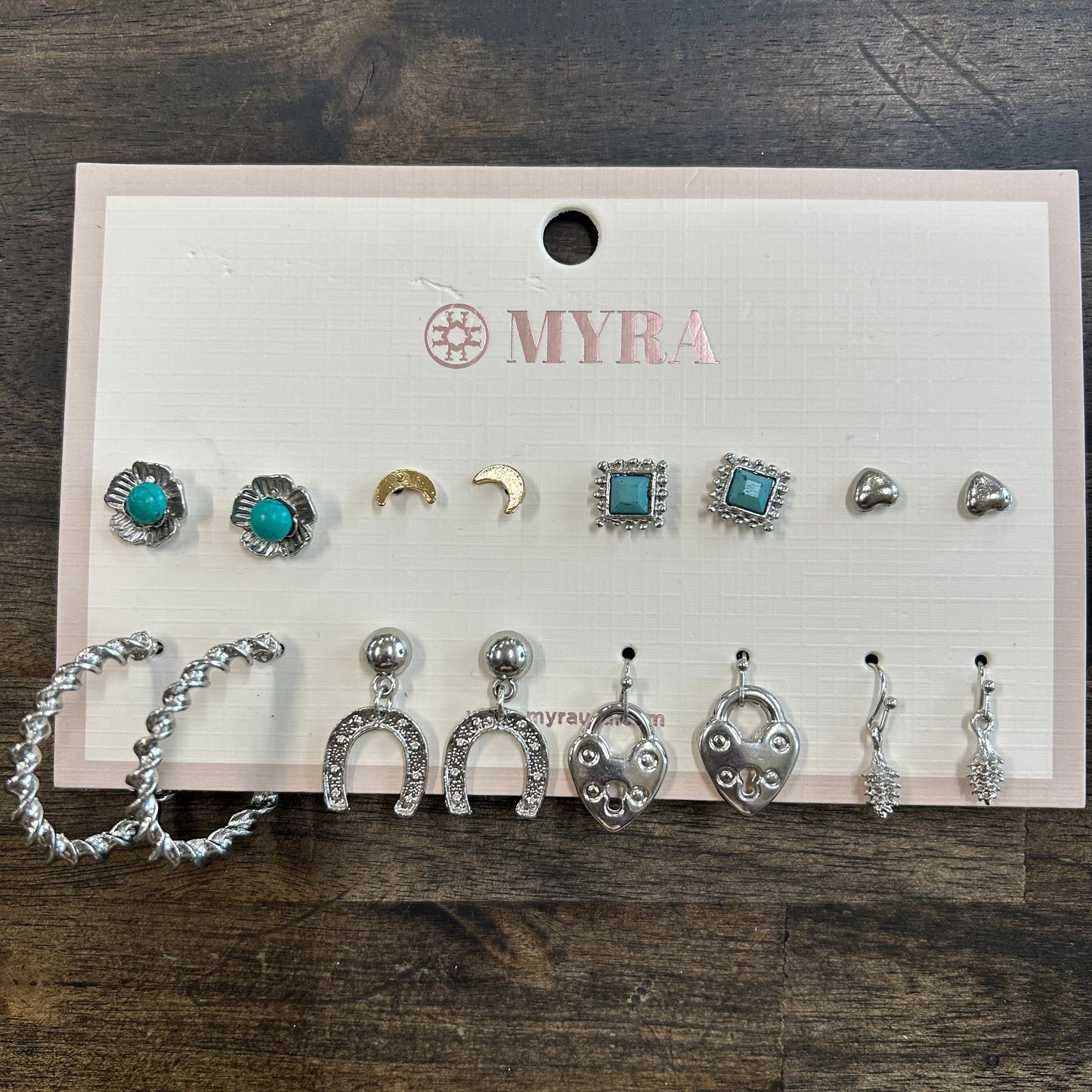 Moonbeam Earrings Set in Silver Shine