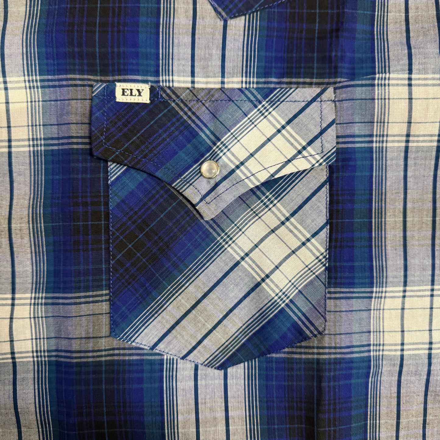 Double Blue Plaid S/S