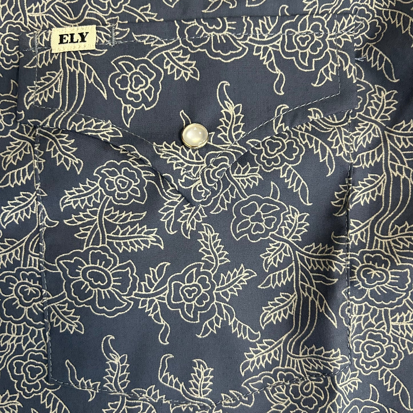 Blue/White Floral S/S