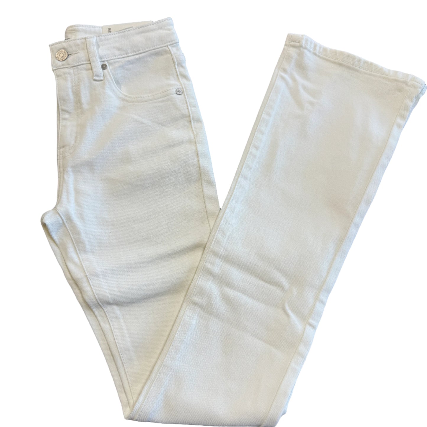 White High Rise Bootcut