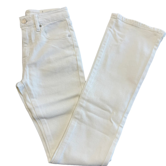 White High Rise Bootcut