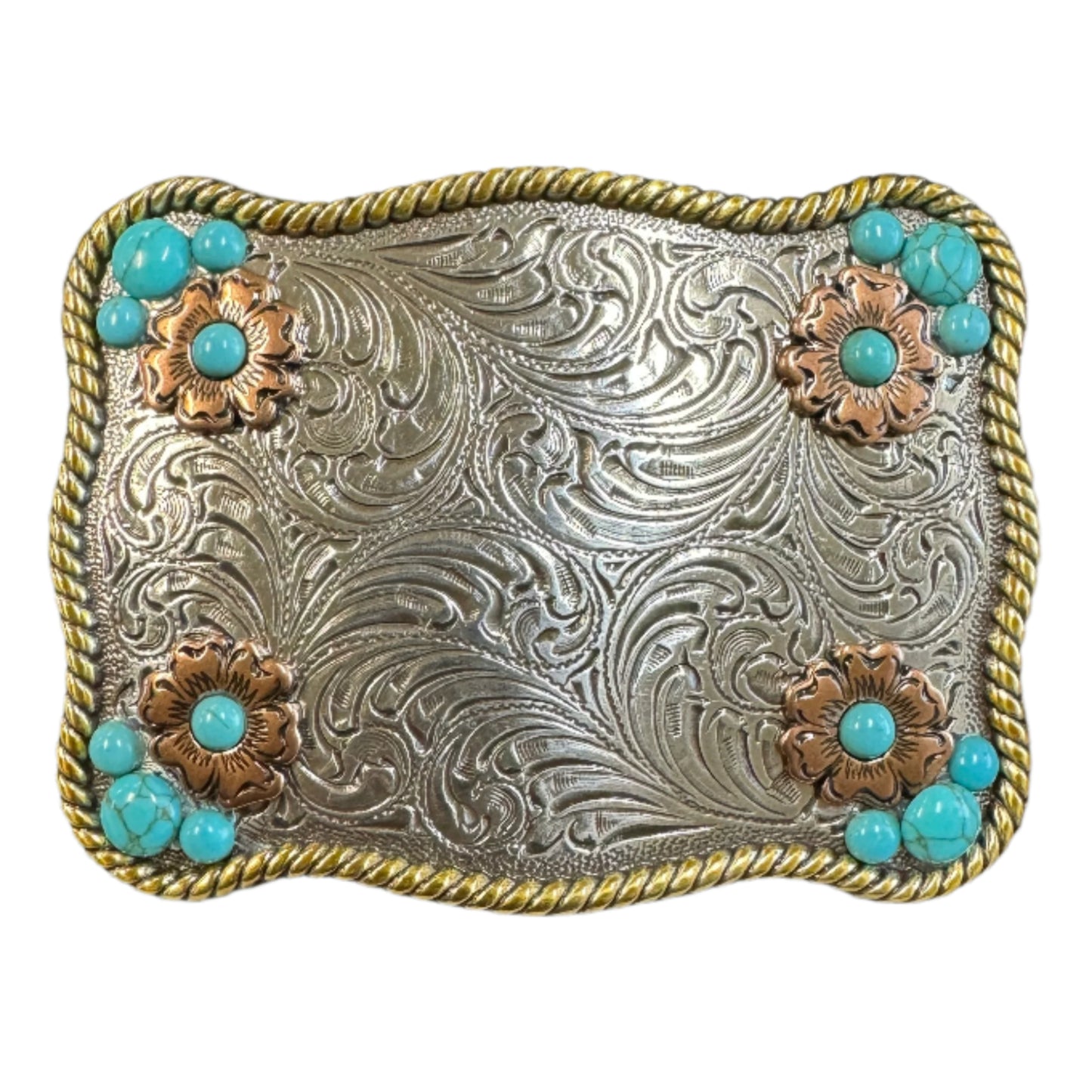 Flower Accent Turquoise Stones