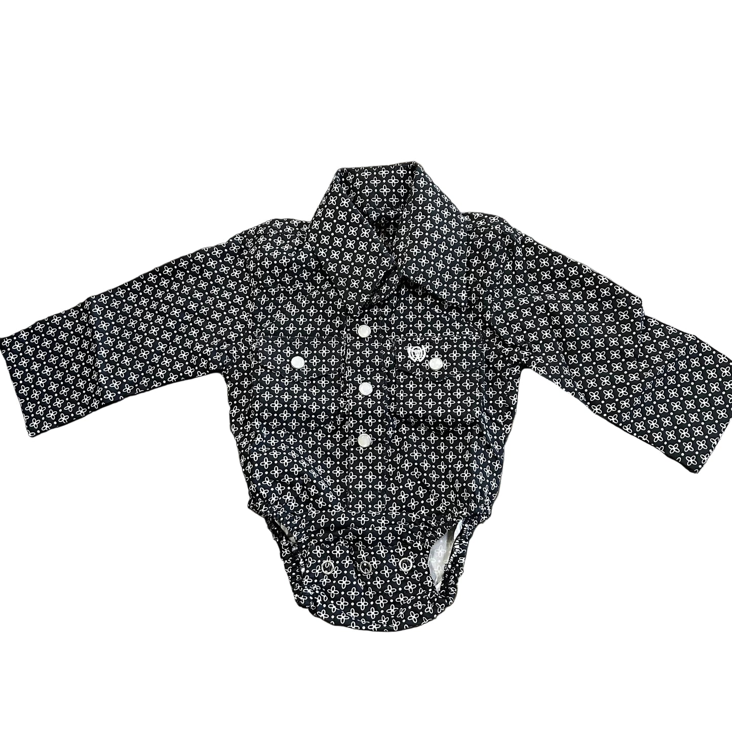Black Printed Romper