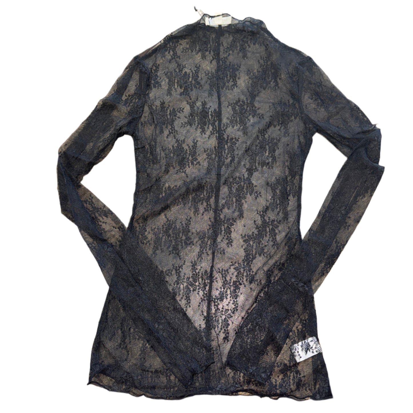 Mesh Lace Long Sleeve - Black