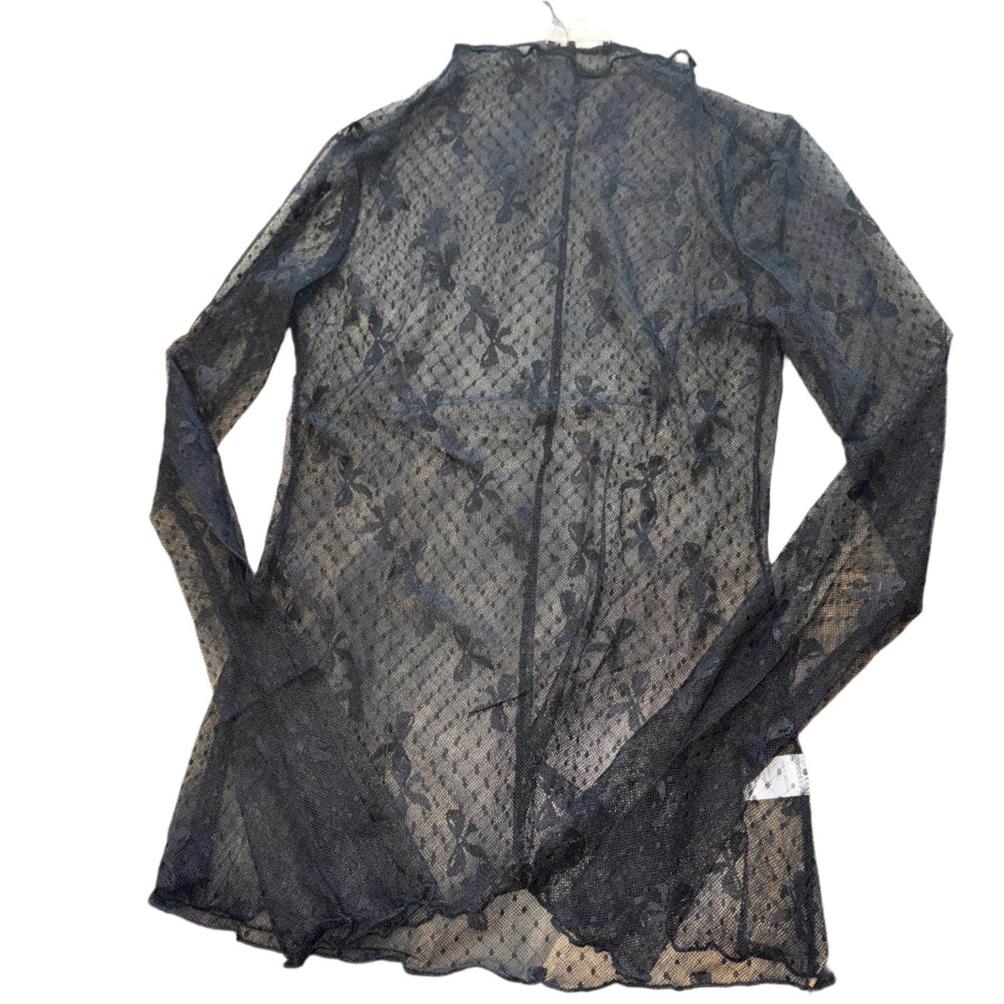 Bow Dot L/S Mesh