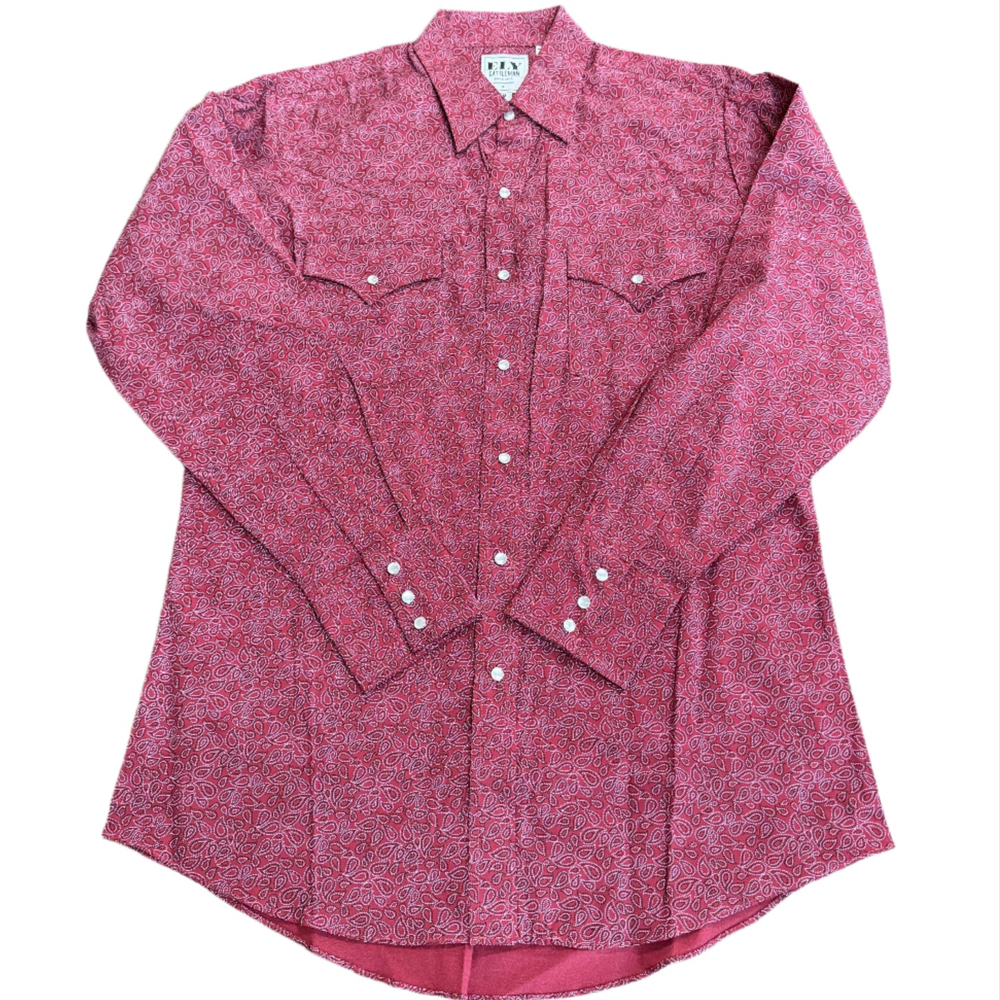 Paisley Print Western Snap L/S