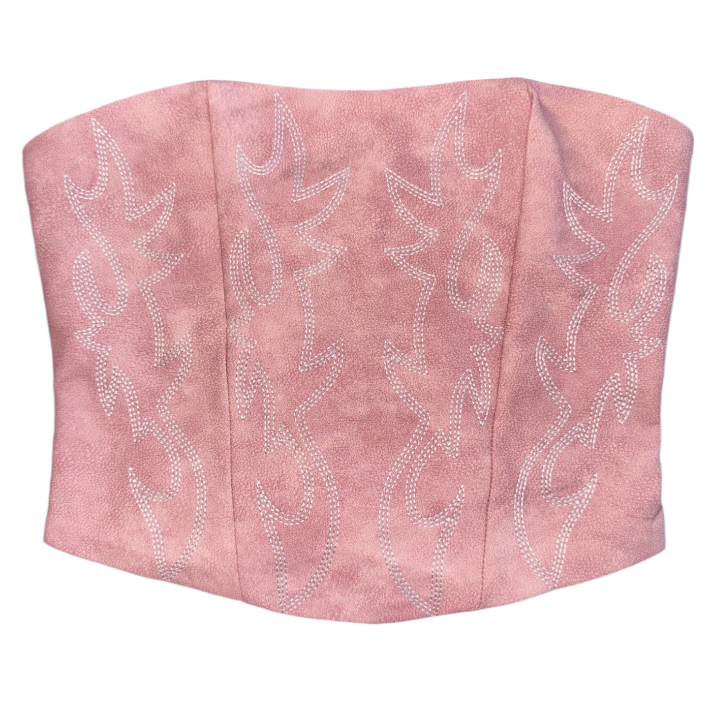 Pink Embroidered Corset