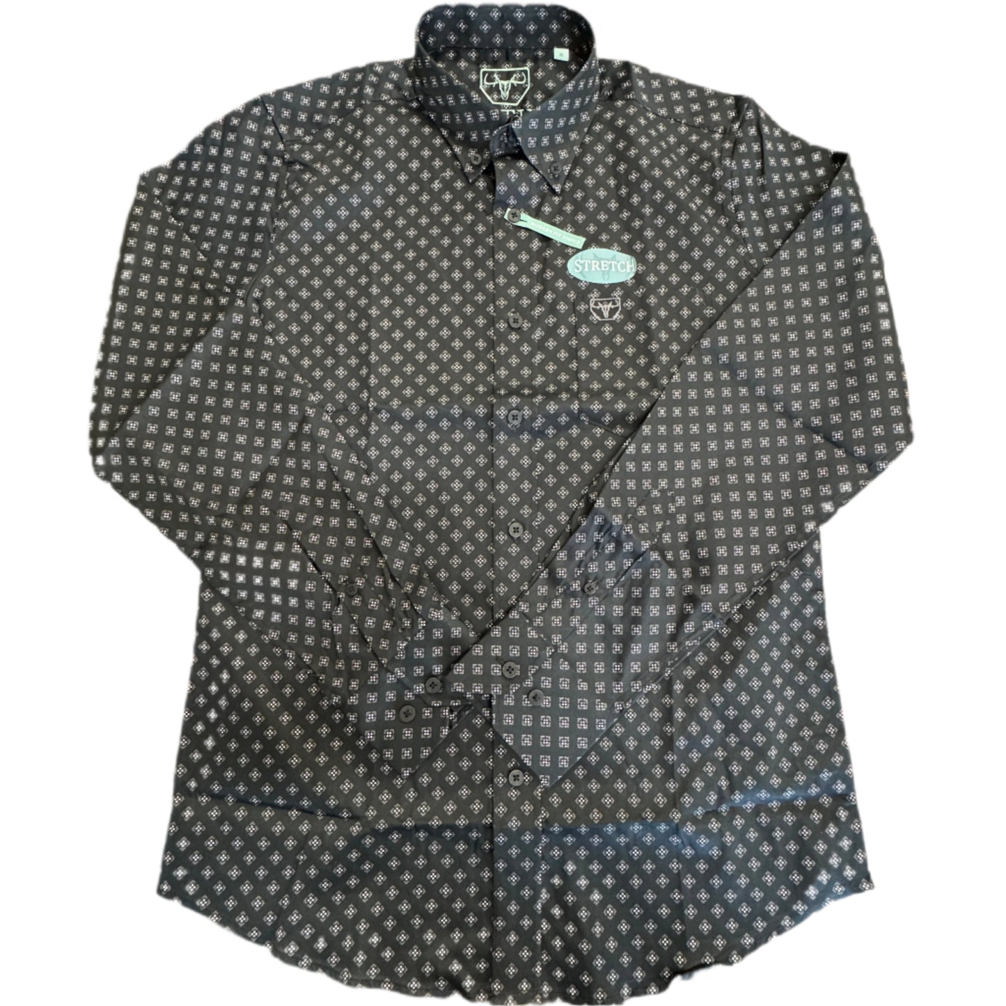 Satin Cotton Black & White L/S