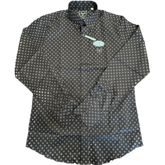 Satin Cotton Black & White L/S
