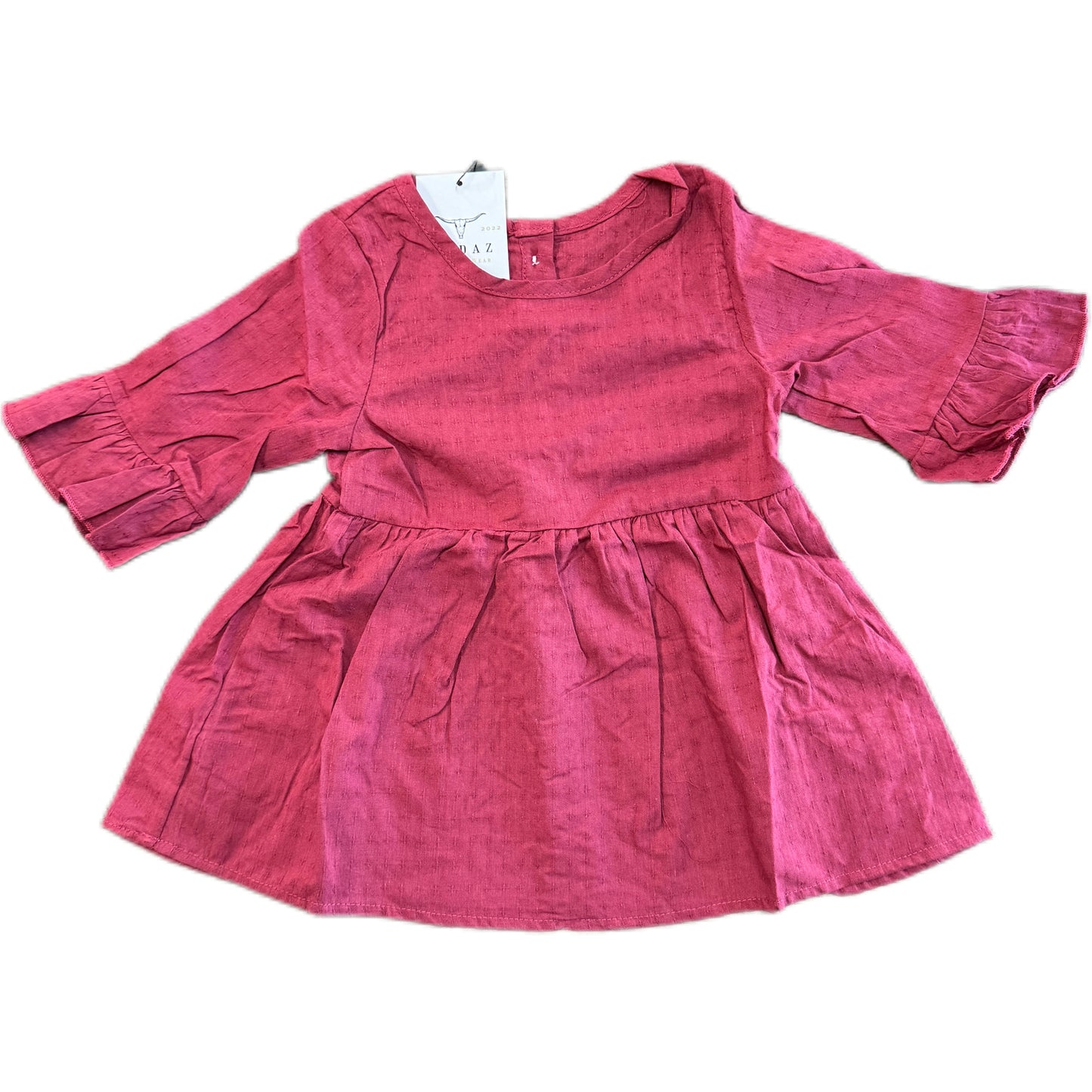 Plum Ruffle Button Shirt