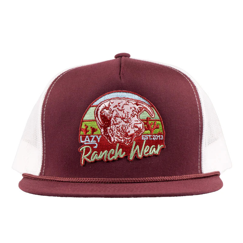 Maroon & White Prickly Pear Hat