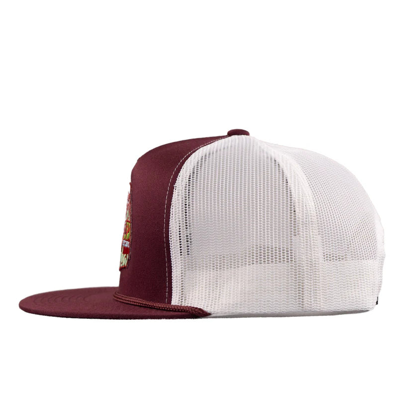 Maroon & White Prickly Pear Hat