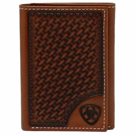 Tan Basketweave Trifold