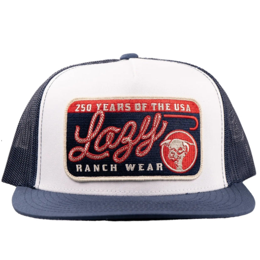 White & Navy Heritage Hat