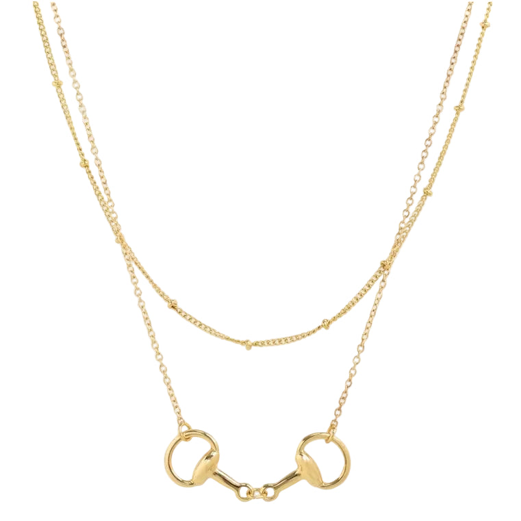 Layered Double Horsebit Necklace