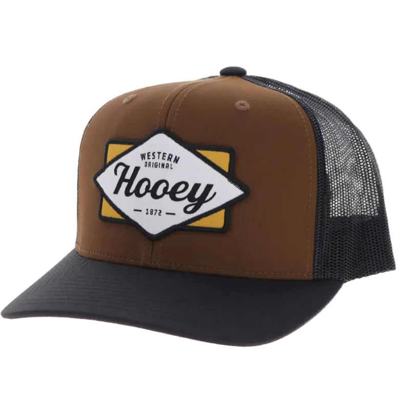 "Diamond" Hooey Hat Brown & Black w/Patch