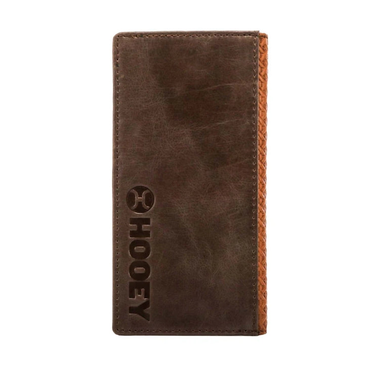 "Hands Up Basket Weave" Rodeo Hooey Wallet Tan