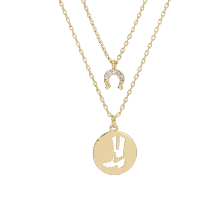 Western Spirit Double Layer Cowgirl Necklace