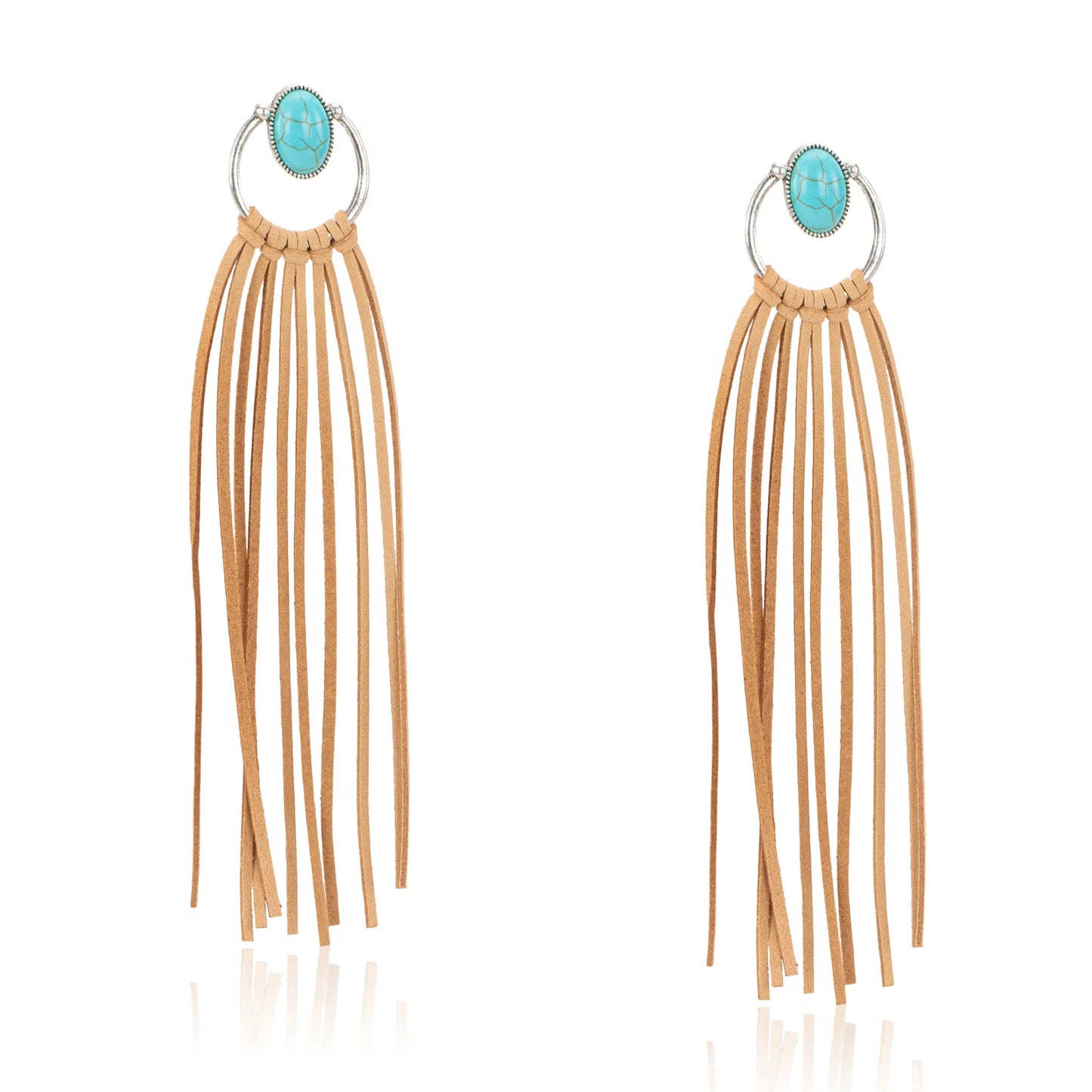 Bohemian Hoop Earrings - Turquoise