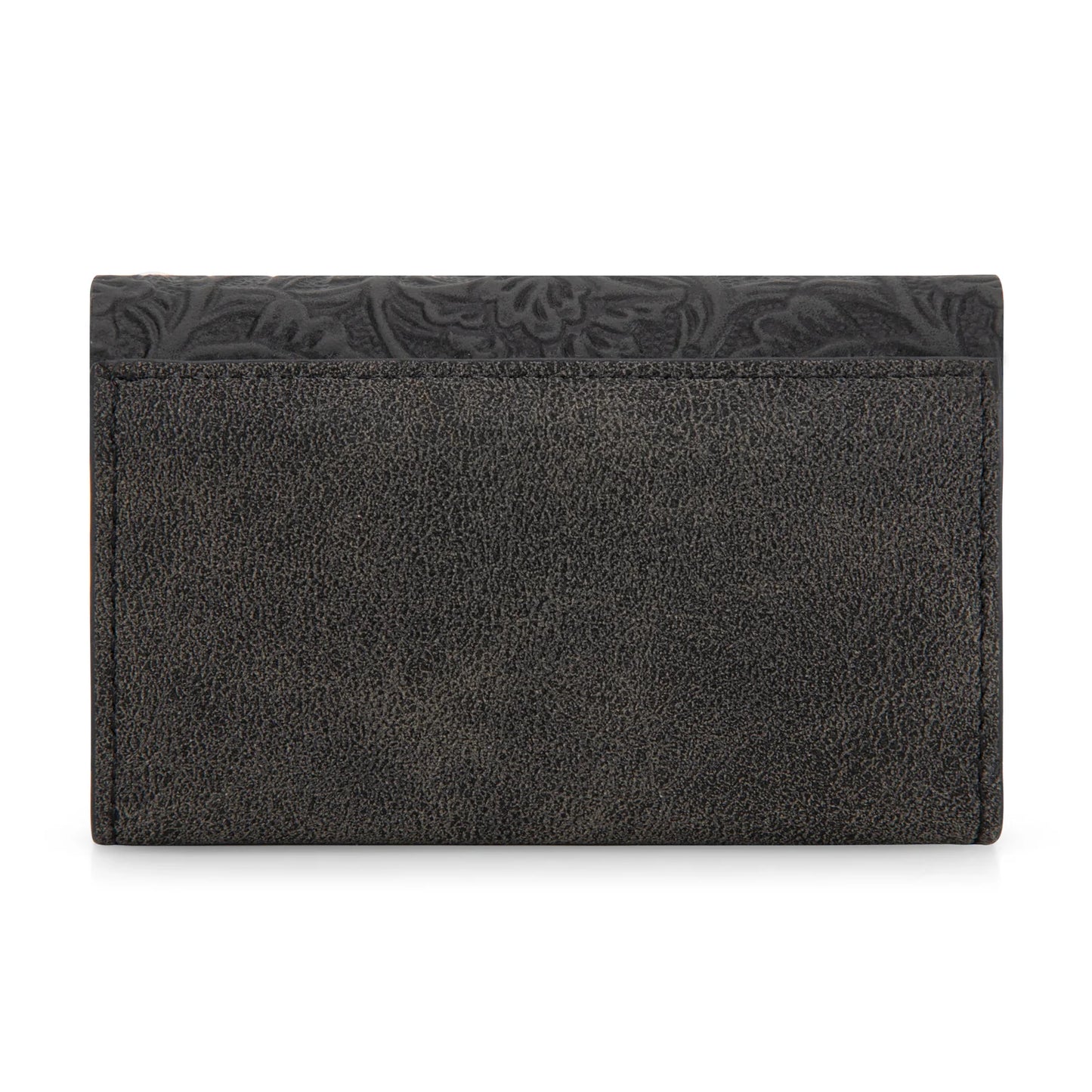 Floral Tooled Card Holder - Black