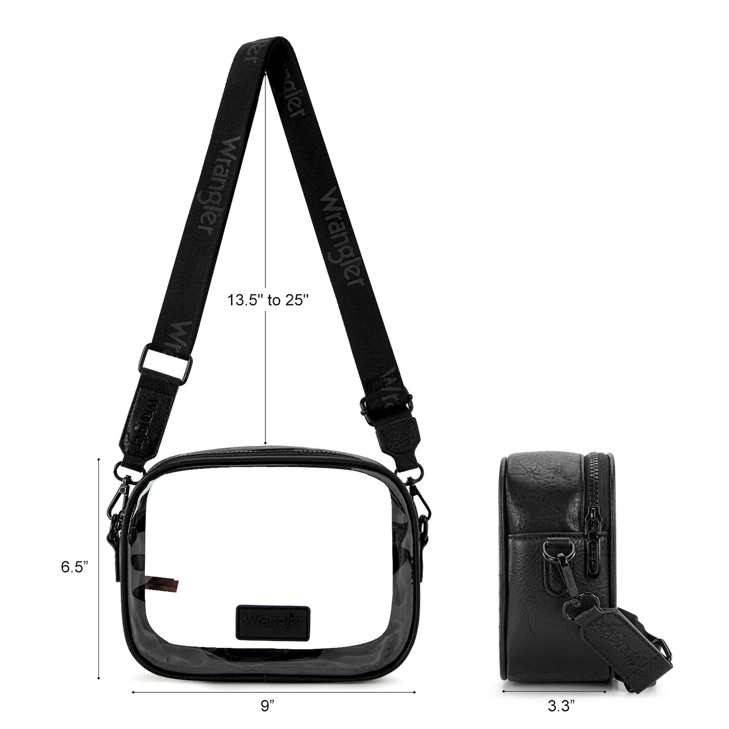Clear Crossbody Bag - Black