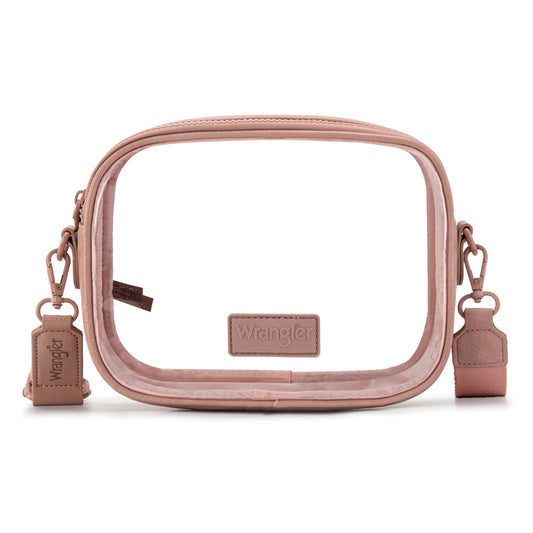 Clear Crossbody Bag - Dark Pink