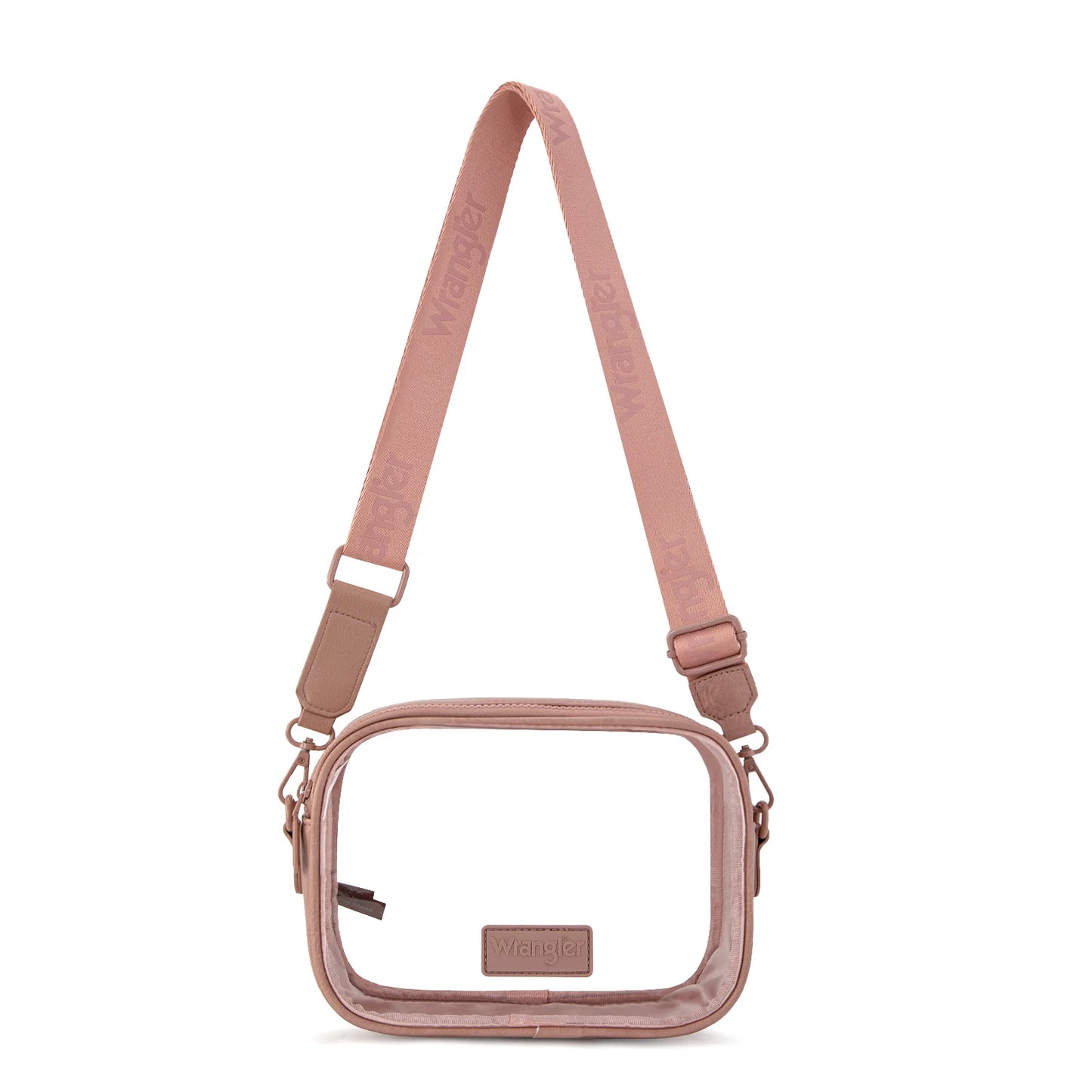 Clear Crossbody Bag - Dark Pink