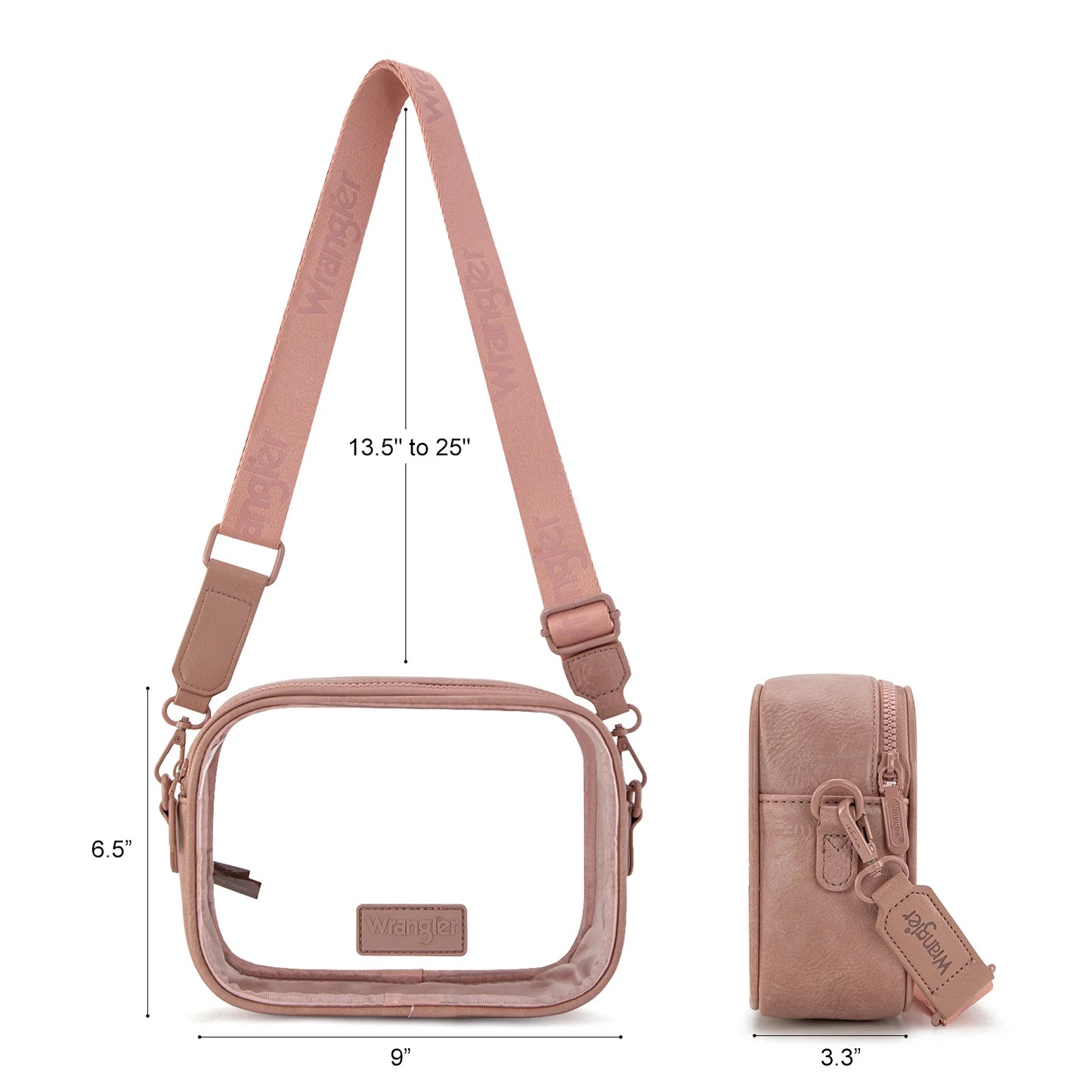 Clear Crossbody Bag - Dark Pink
