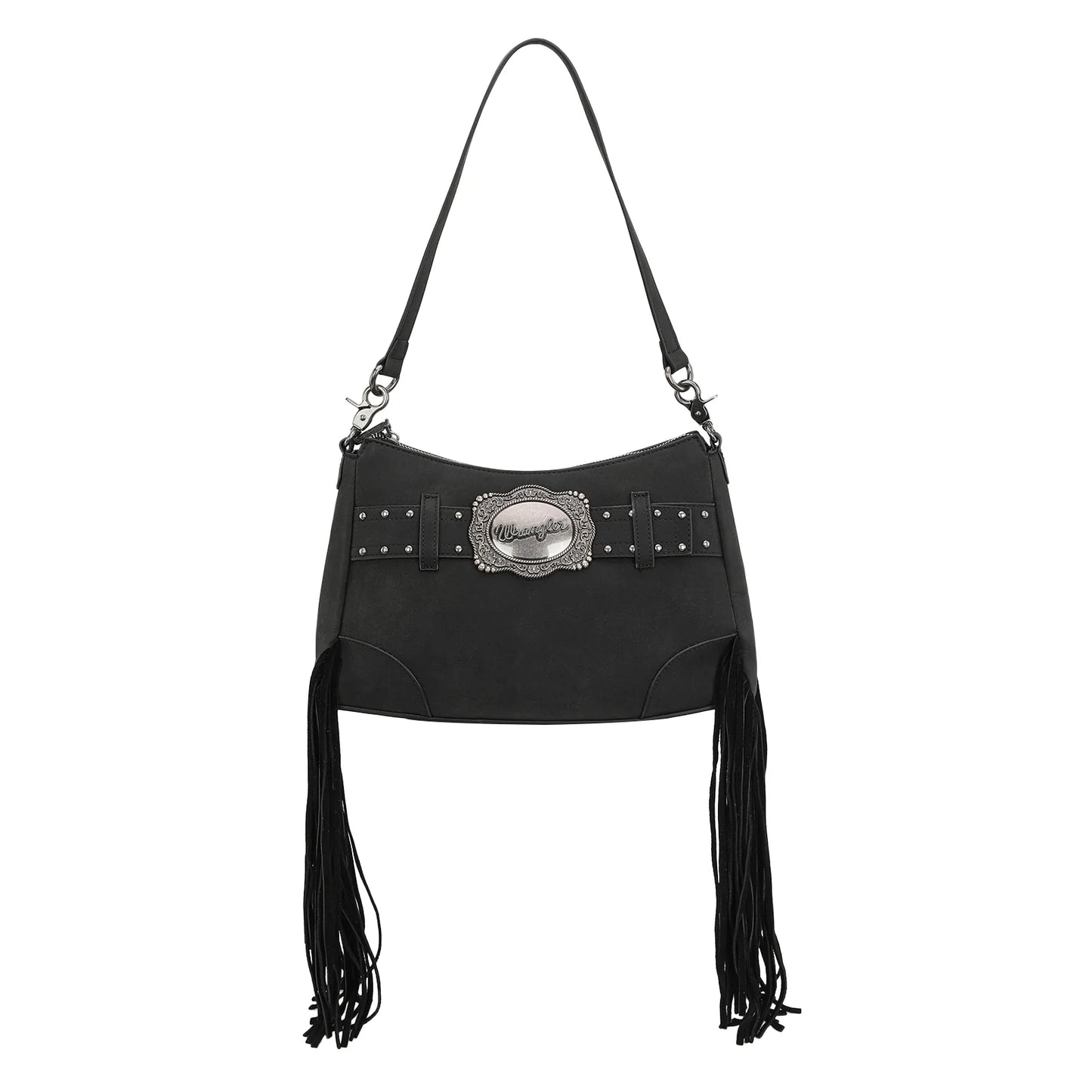 Fringe Buckle Bag - Black