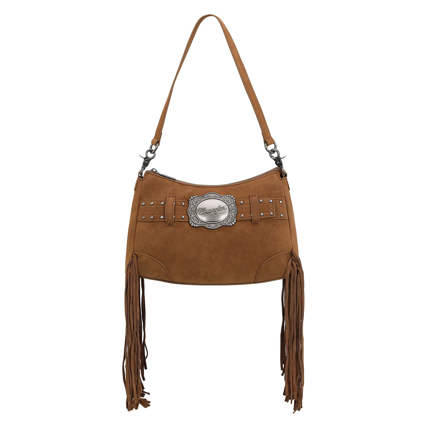 Fringe Buckle Bag - Brown