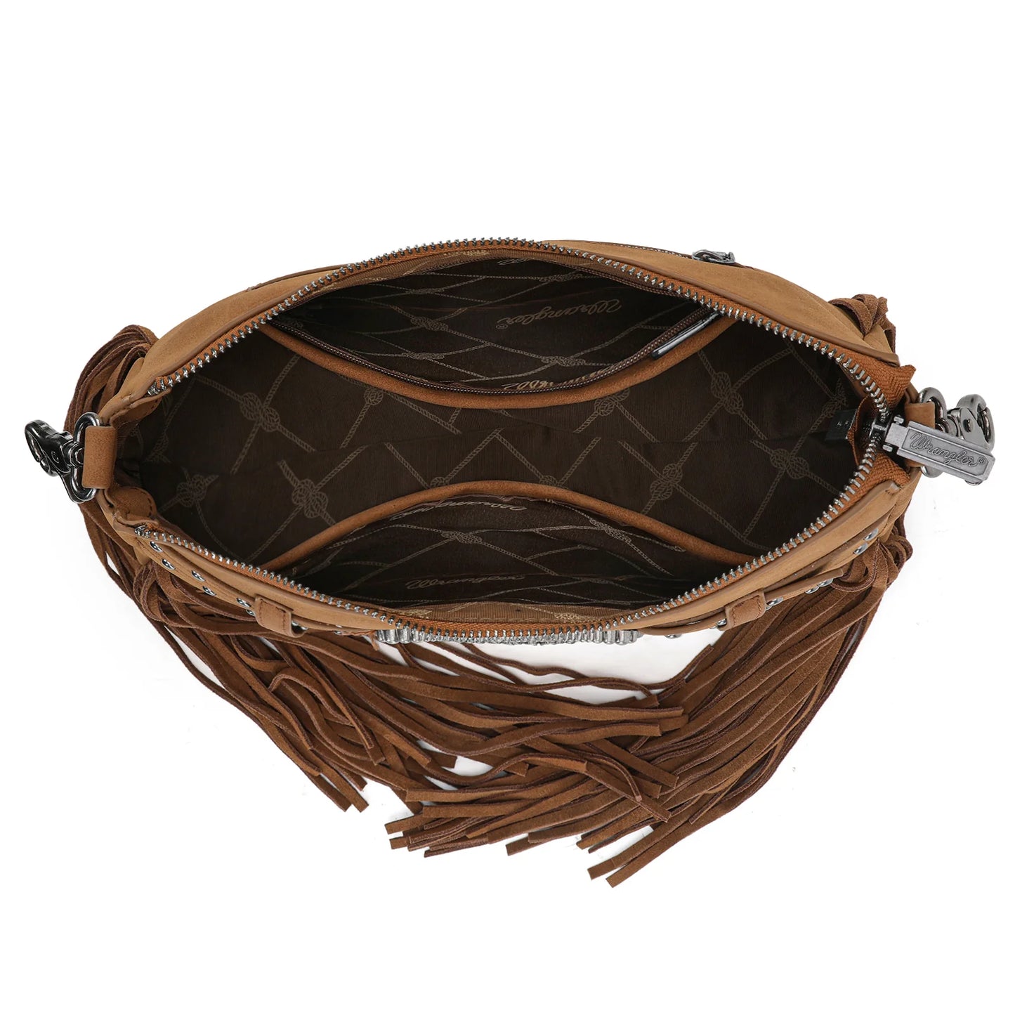 Fringe Buckle Bag - Brown