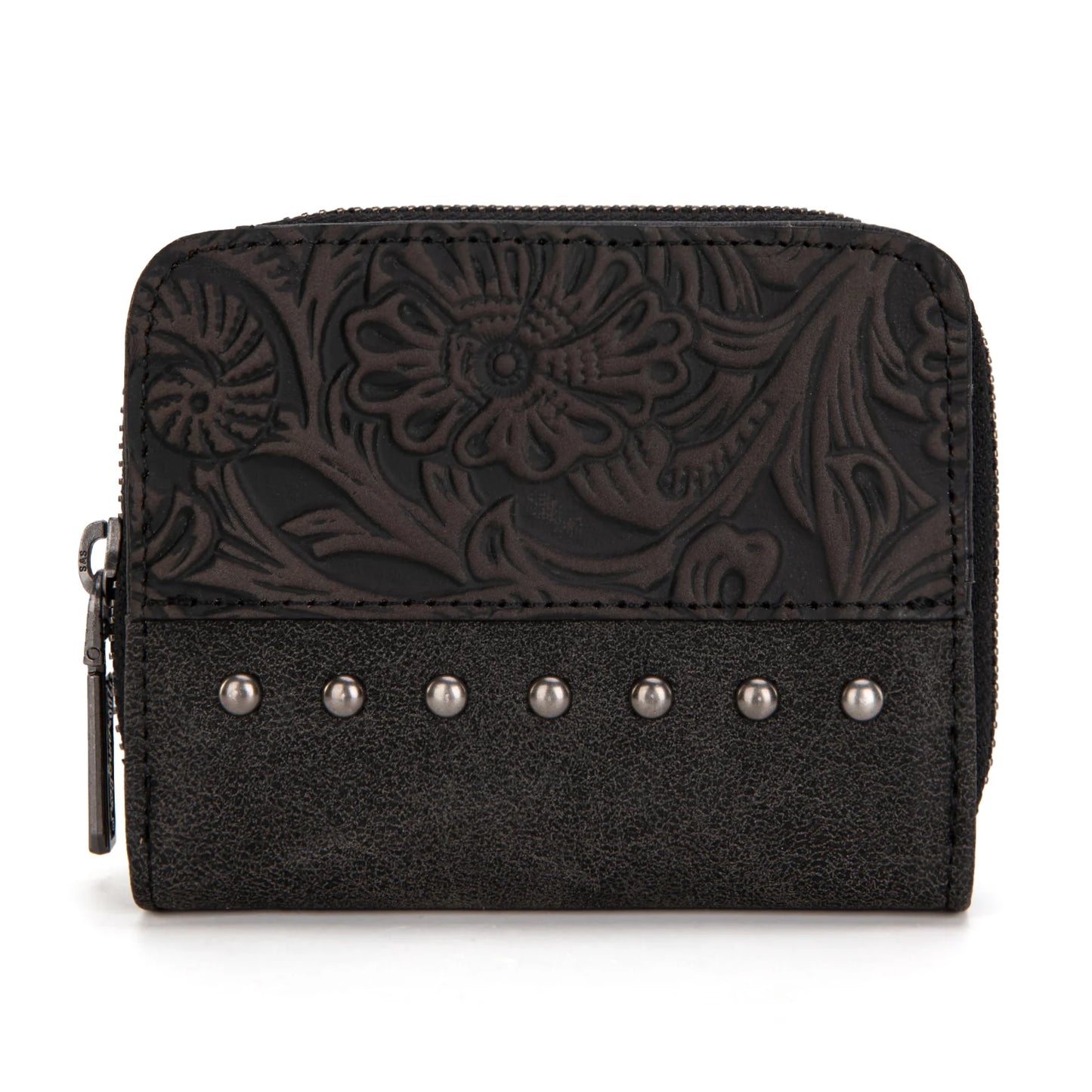 Western Tooled Wallet - Black