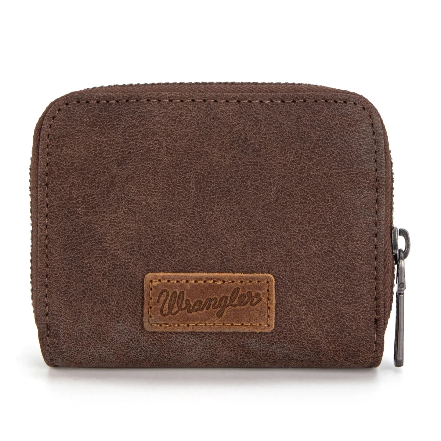 Western Tooled Wallet - Coffee
