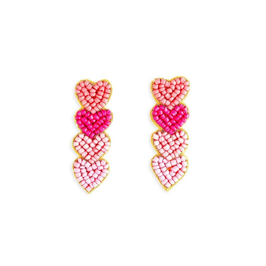 Hearts Beaded Earrings