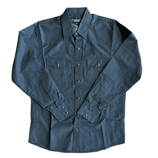 Solid Black Button Down