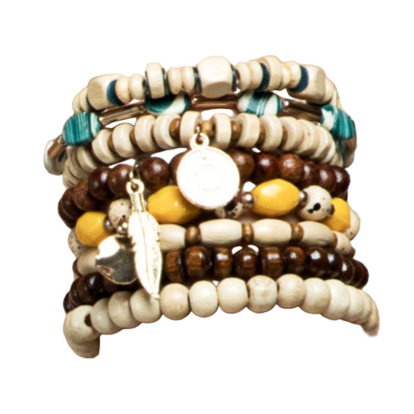 Mixed Wood Bracelet Set