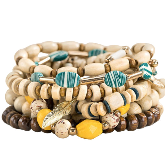 Mixed Wood Bracelet Set