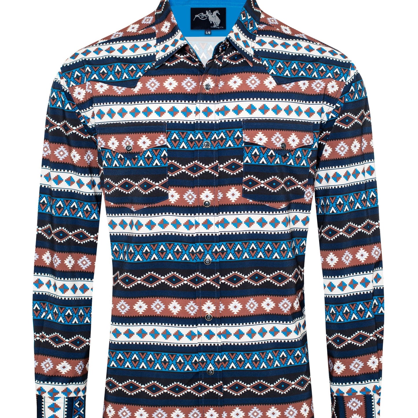 Brown Pearl Snap Aztec